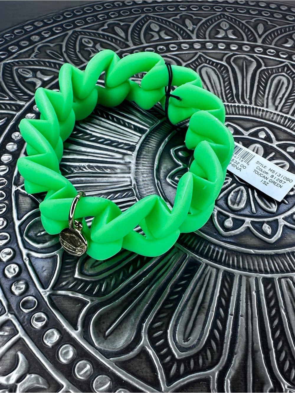 Marc by Marc Jacobs Neon Green Chunky Link Bracelet